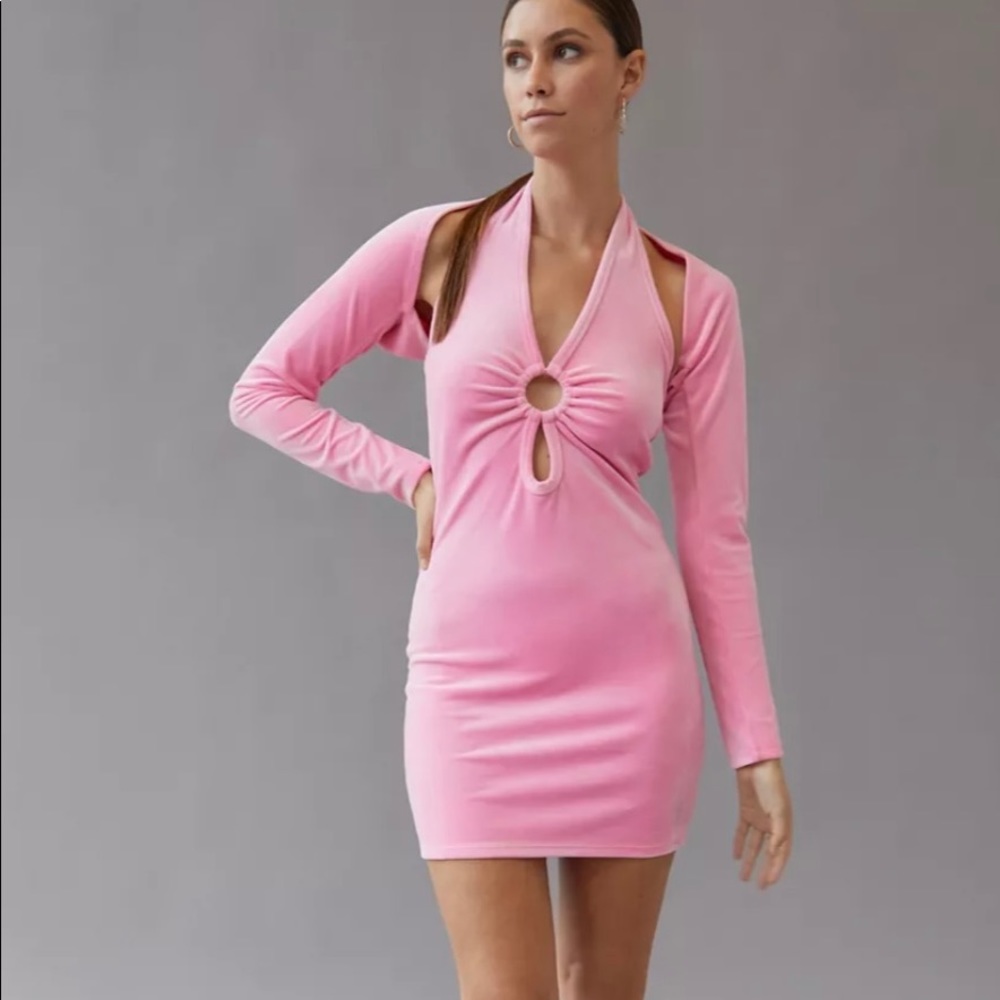 NWOT Pink Velour Juicy Couture Dress and Shrug